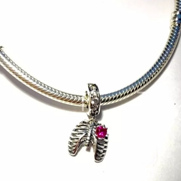 925 Sterling Silver Beating Heart Chest Skelton - Picture 5 of 10